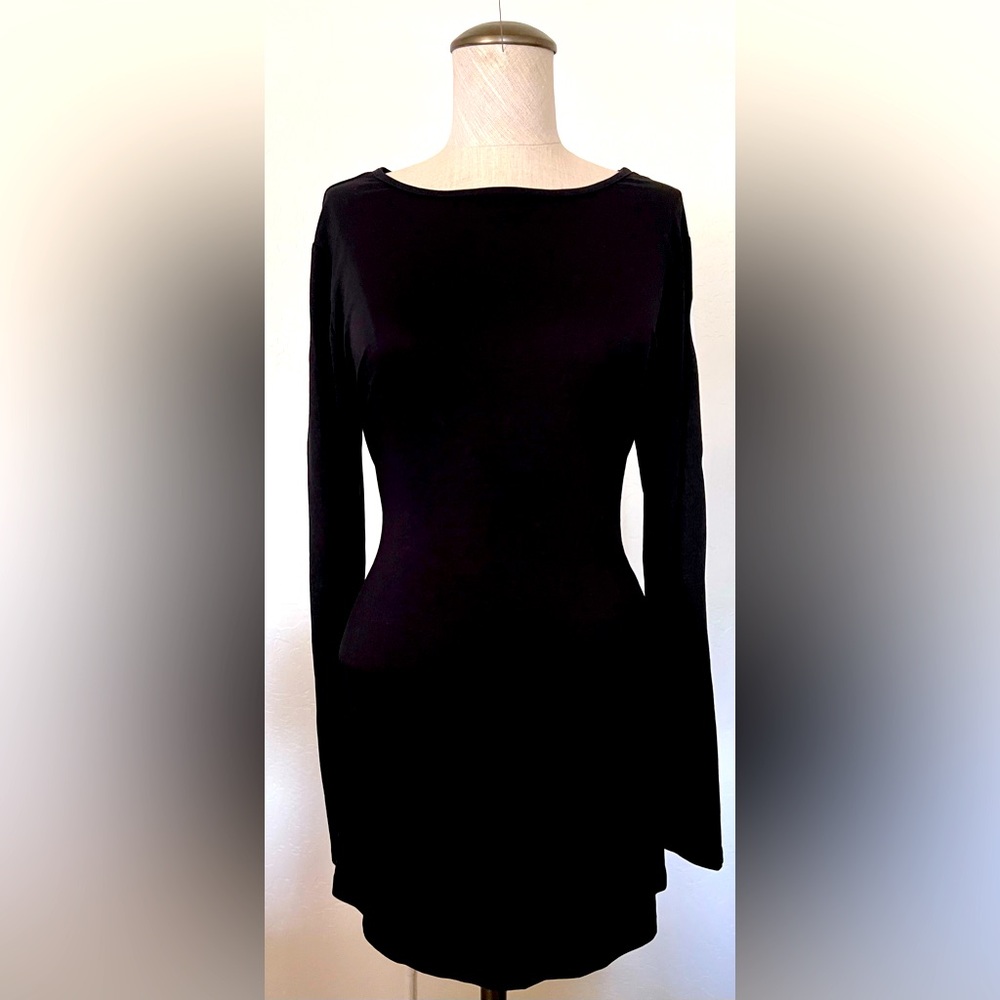 NWOT, Size: M, Black long sleeve tee, Heart details down the length of arms